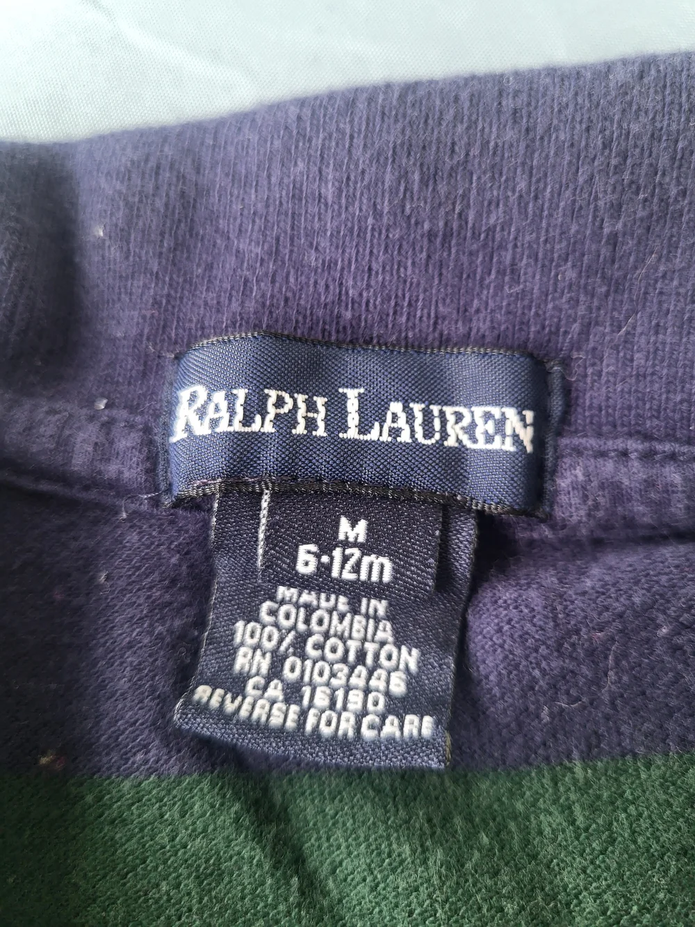 Ralph Lauren Purple and Green Striped Polo One-Piece